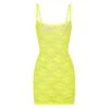 STRETCH LACE SLIP DRESS | YELLOW HIGHLIGHTER
