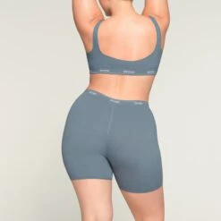 LOGO RIB BOXER | ARCTIC -Deals Easy Allure Wardrobe Store SKIMS PANTY BO BOX 2846 MD ARC 1511 BK