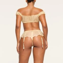 SKIMS ROMANCE GARTER BIKINI | BUTTER -Deals Easy Allure Wardrobe Store SKIMS PANTY PN BIK 3681 QA BTR 0011