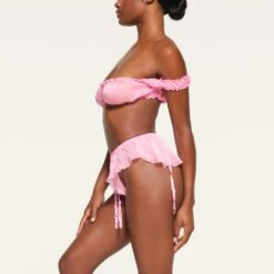 SKIMS ROMANCE GARTER BIKINI | BUBBLE GUM -Deals Easy Allure Wardrobe Store SKIMS PANTY PN BIK 3681 QB BBG 0007