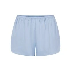 BRIDAL SILK ROBE AND TAP SHORT SET | GLACIER -Deals Easy Allure Wardrobe Store SKIMS RBE 3190 GLC B