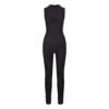 SHINE JERSEY MOCK NECK SLEEVELESS CATSUIT | ONYX