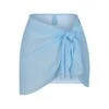 SILK CHIFFON COVER UP WRAP SKIRT | IRIS BLUE