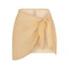SILK CHIFFON COVER UP WRAP SKIRT | OCHRE