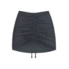 SWIM RUCHED MINI SKIRT | GUNMETAL