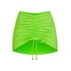 SWIM RUCHED MINI SKIRT | NEON GREEN