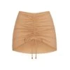 SWIM RUCHED MINI SKIRT | OCHRE