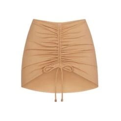 SWIM RUCHED MINI SKIRT | OCHRE
