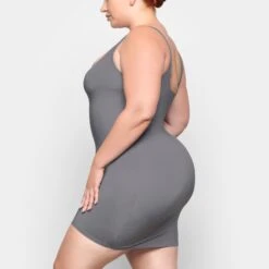 SWIM TANK DRESS | GUNMETAL -Deals Easy Allure Wardrobe Store SKIMS SWIM SW DRS 0005 TB GUN 0008 SD