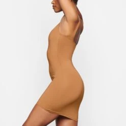 SWIM TANK DRESS | ALMOND -Deals Easy Allure Wardrobe Store SKIMS SWIM SW DRS 0005 TD ALM 0020 SD