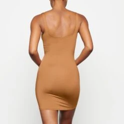 SWIM TANK DRESS | ALMOND -Deals Easy Allure Wardrobe Store SKIMS SWIM SW DRS 0005 TD ALM 0022 BK