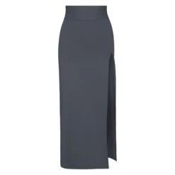 SHAPING SWIM LONG SKIRT | GUNMETAL