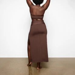 SHAPING SWIM LONG SKIRT | COCOA -Deals Easy Allure Wardrobe Store SKIMS SWIM SW SKT 0174 RA COA 029 BK